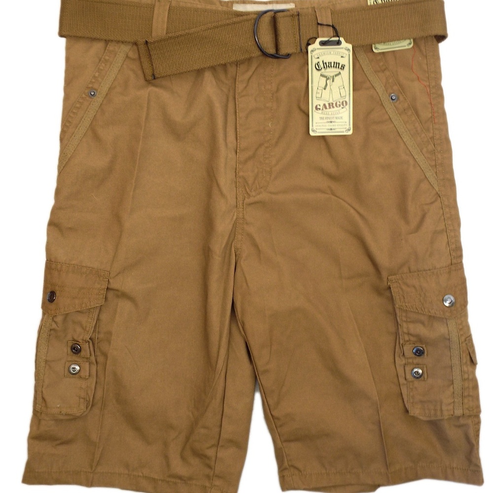 CHAMS CARGO SHORTS BRONZE WITH BELT